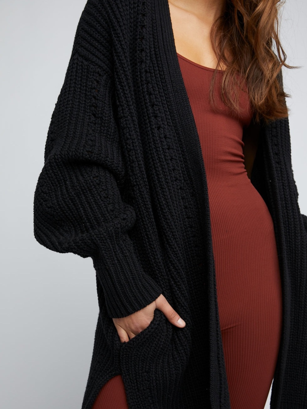 Free People Nightingale Cardi Sweater Black Size S - Picture 4 of 16